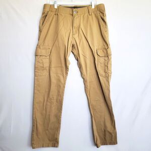 Lee Men Cargo Pants 34x32 Premium Select Twill Motion Stretch Straight Acorn